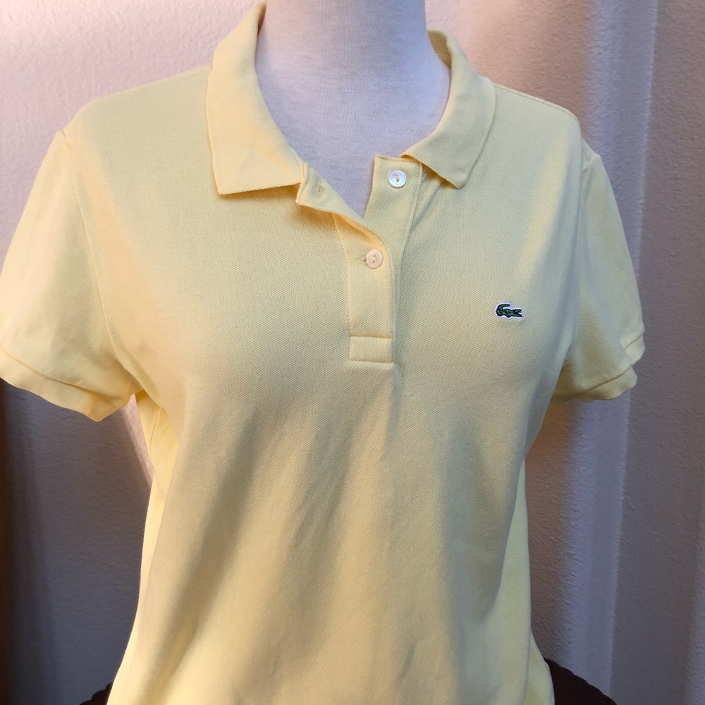 Women’s Lacoste Polo Shirt Butter Yellow Color